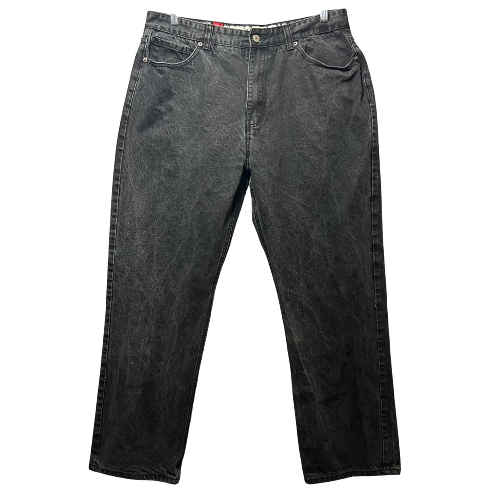 Switch Jeans Men's 40x34 Black‎ Distressed Denim Stonewashed Relaxed Fit